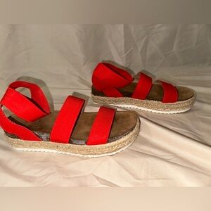 Red Strappy Sandals